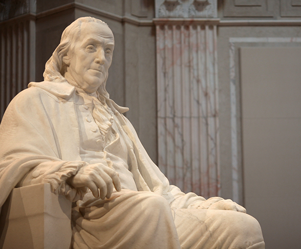1737: Statue of Benjamin Franklin