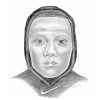 Sketch of wanted criminal wearing a Nike Hoodie
